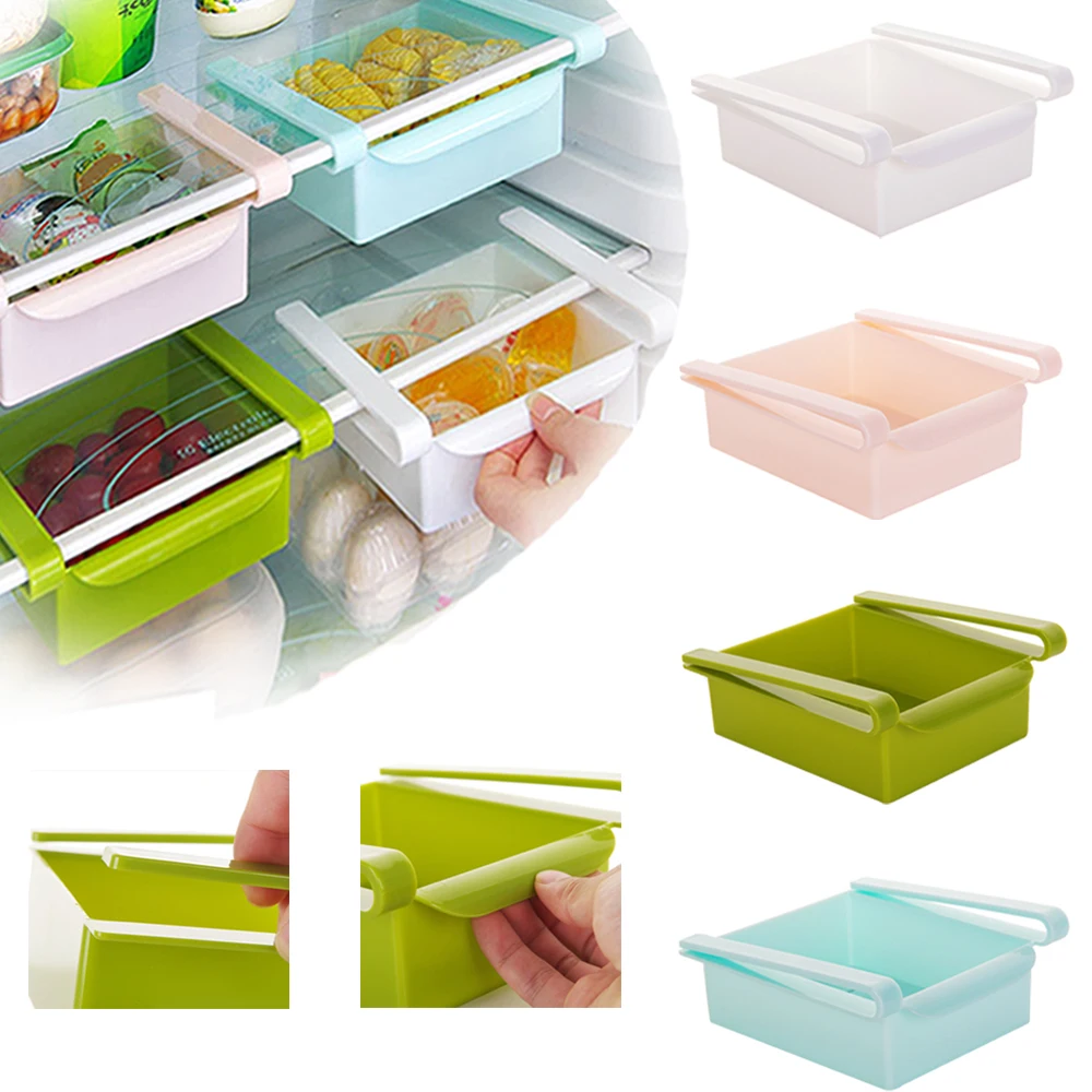 

Fridge Organizer Rack Kitchen Food Fruit Vegetable Storage Box Baskets Drawer Organizers Shelves Refrigerator Storage Organizers