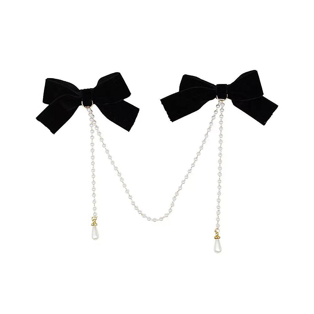 

Bow Pearls Chain Barrettes Hairpins For Women Girls Tassel Spring Hair Clips Ribbon Headband Ponytail Hair Accessories