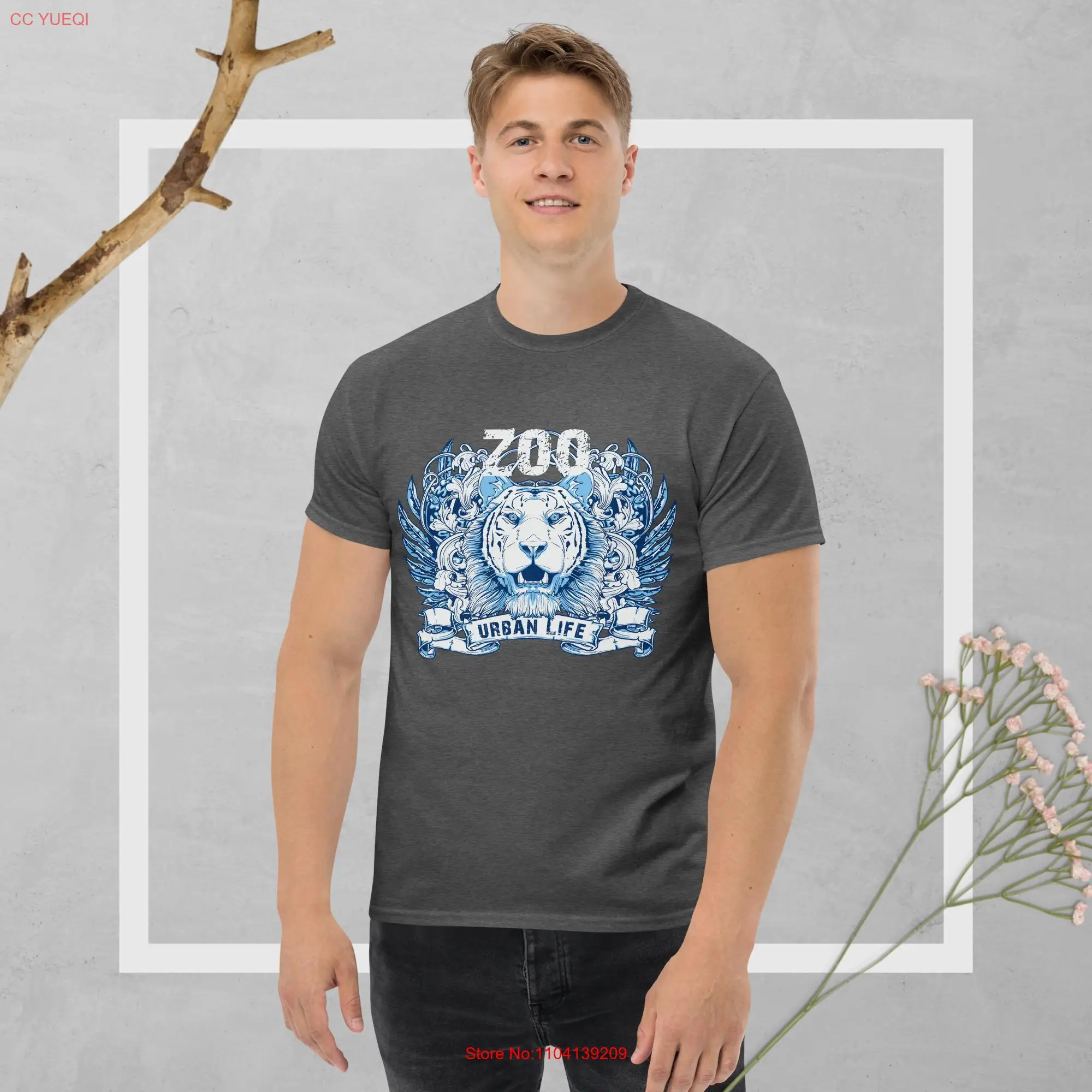 Men's classic tee urban life long or short sleeves