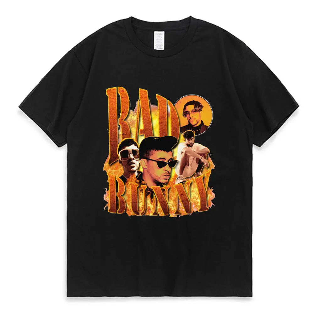 

Bad Bunny T Shirt Men Women's Summer Fashion T-shirts Cotton Hip Hop Tops Tee Shirt Short Sleeve Music Albums Tees Boys Girls