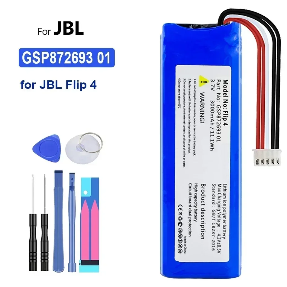 PURFIELD сменный GSP872693 01 11.1Wh 3 7 V 3000mAh аккумулятор для JBL Speaker Flip 4 / Flip4 Special Edition Bateria Batterij