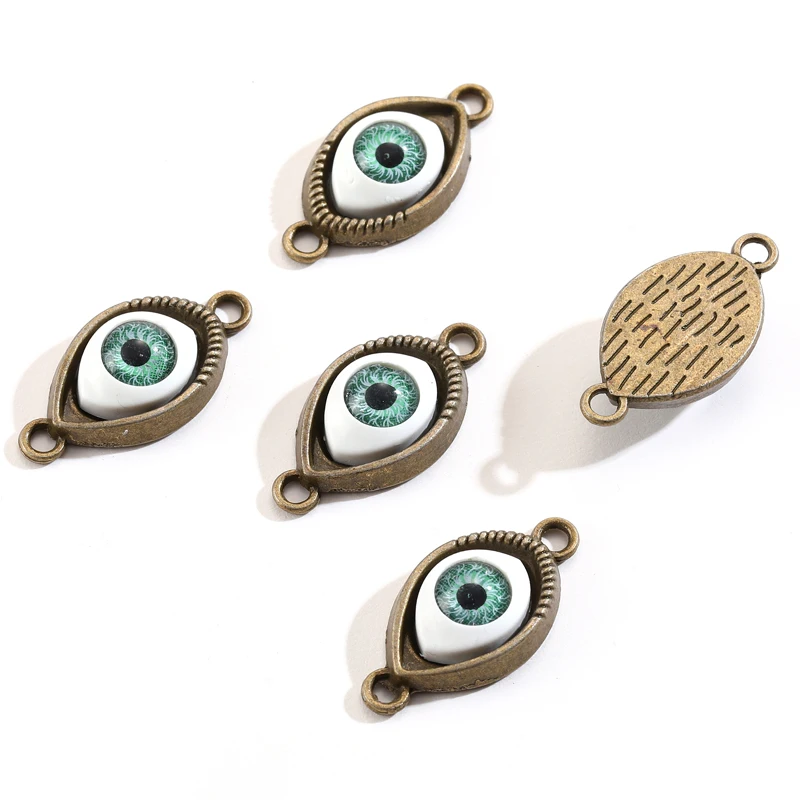 5 шт. разноцветные 3D подвески от сглаза разъем с двумя отверстиями счастливые