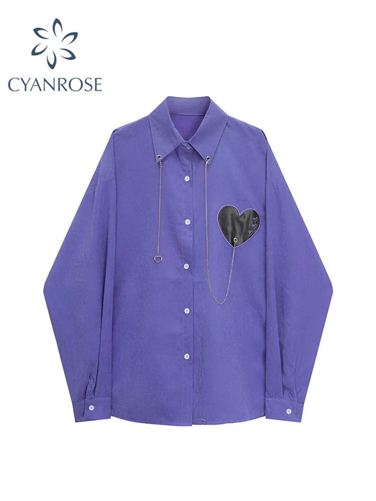 

Chiffon Blouse Lapel Collar Women's Long Sleeve Tops Spring 2023 Korean Casual Fashion Loose Shirt With Chain Women Plus Sizes