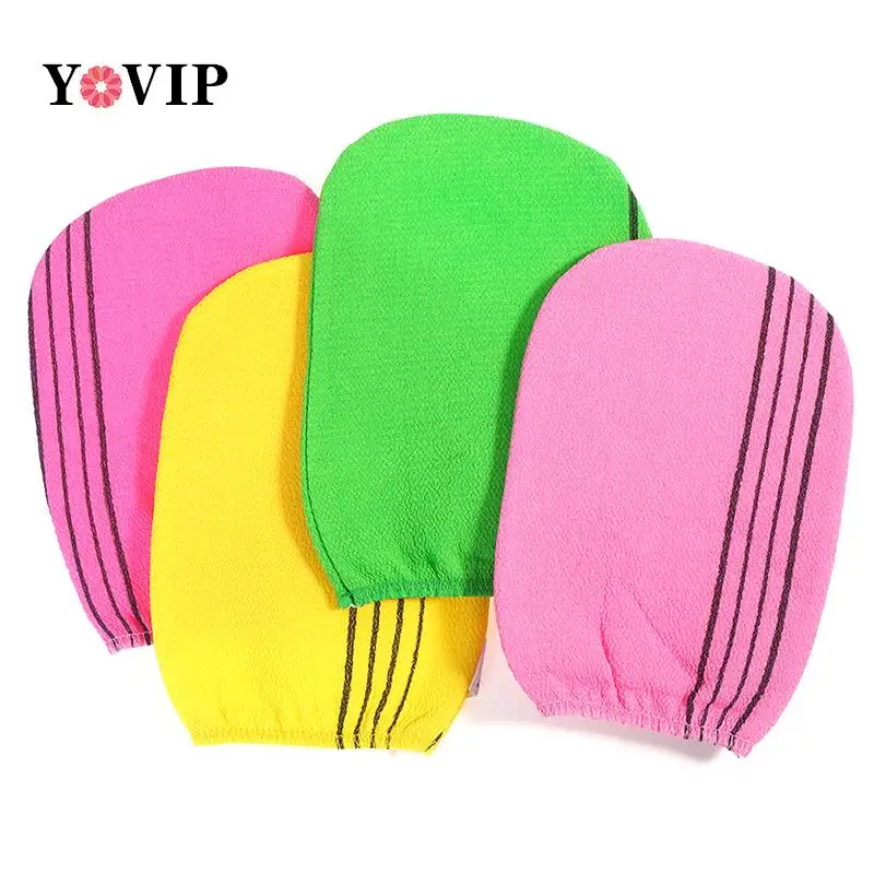 

4pcs/Set Double-Sided Towel Korean Exfoliating Bath Washcloth Shower Spa Exfoliator Two-Sided Bath Glove Body Cleaning Tool