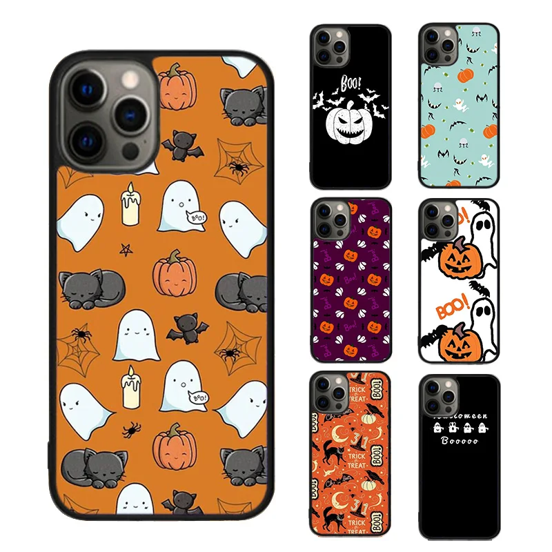 Чехол для телефона Pumpkin Halloween Bat Boo для iPhone 14 13 Pro Max Coque 12 11 Apple 8 PLUS 7 6S XR X XS fundas on.