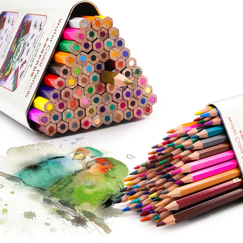 Профессиональные цветные карандаши 36/48/72, акварельные карандаши для рисования скетчей, цветные карандаши для школьников от AliExpress WW