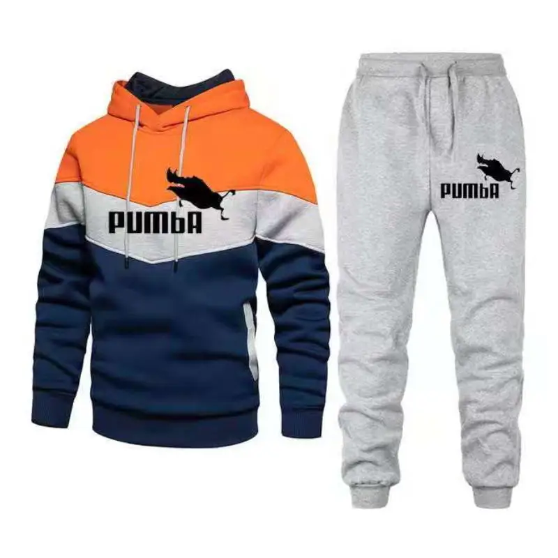2022 new brand hot mens fashion hoodie sportswear men clothes jogging casual tracksuit mens running sport suitspant 2pcs sets free global shipping