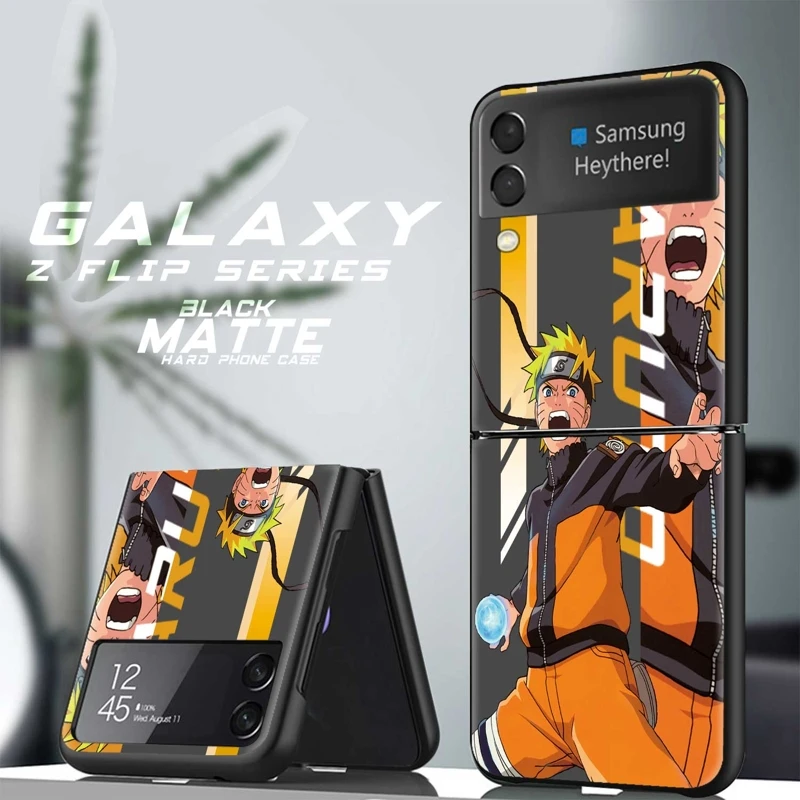 

Coque Case Naruto Anime Akatsuki Gaara Cartoon For Samsung Galaxy ZFlip Hard Edge Z Flip Flip3 Flip4 5G Zflip4 Zflip3 Luxury