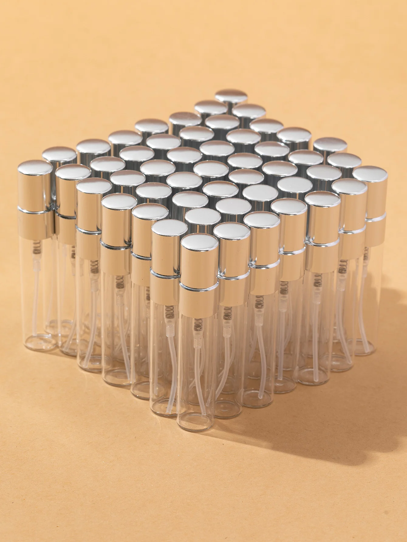 50 шт. прозрачный алюминиевый флакон с распылителем 5 мл 10