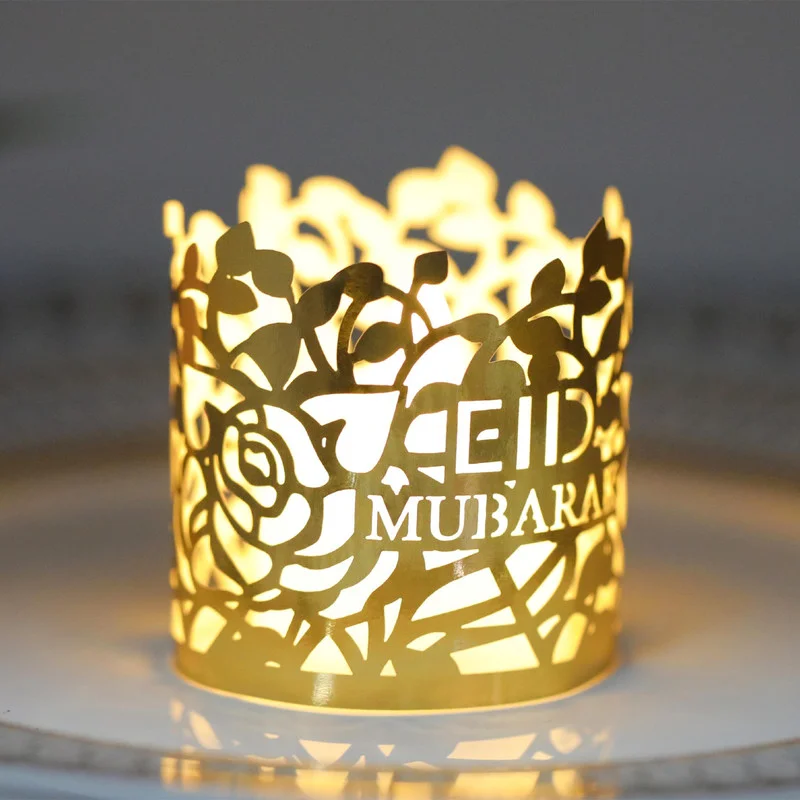 

10 шт. вспомогательная Подарочная коробка Mubarak бумажная свеча декор кольцо для дома исламский мусульманский Декор Рамадан кареем Золотая Вечерние
