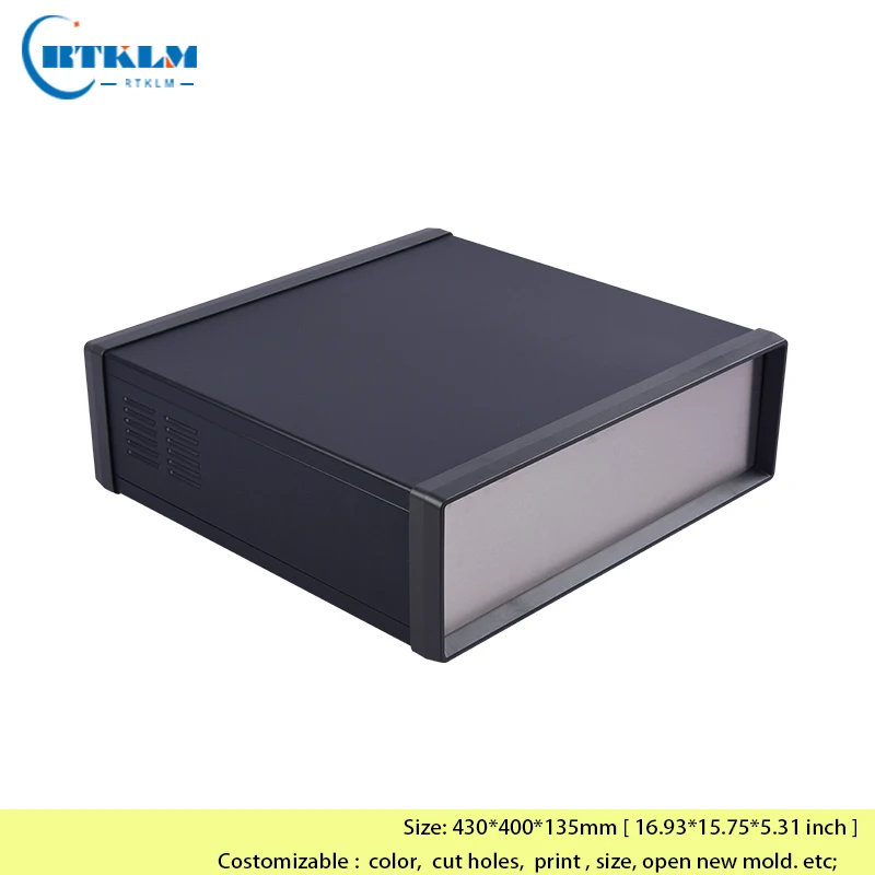 

Metal Audio Amplifier Enclosure DIY Junction Box Electronic Junction Case Iron Project Housing Wire Connection Box 430*400*135mm