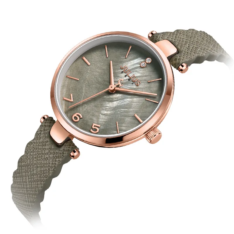 JULIUS Women's Fashion Watch Shell Surface Simple Quartz Waterproof Luxury Watches Reloj Mujer Quartz Crystals Cheap Watch enlarge