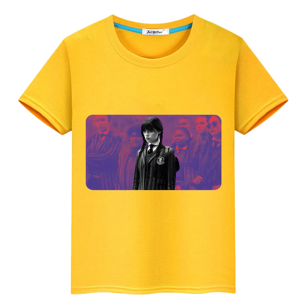 

Детская футболка с круглым вырезом и принтом из 100% хлопка