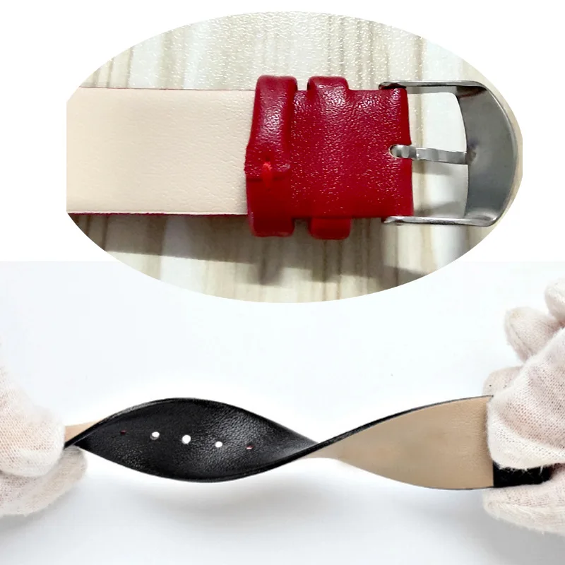 Soft Leather Watchband Wholesale With Packging Box 8mm 10mm 12mm 14mm 16mm 18mm 20mm 22mm Purple Red Brown Wrist Belt Bracelet