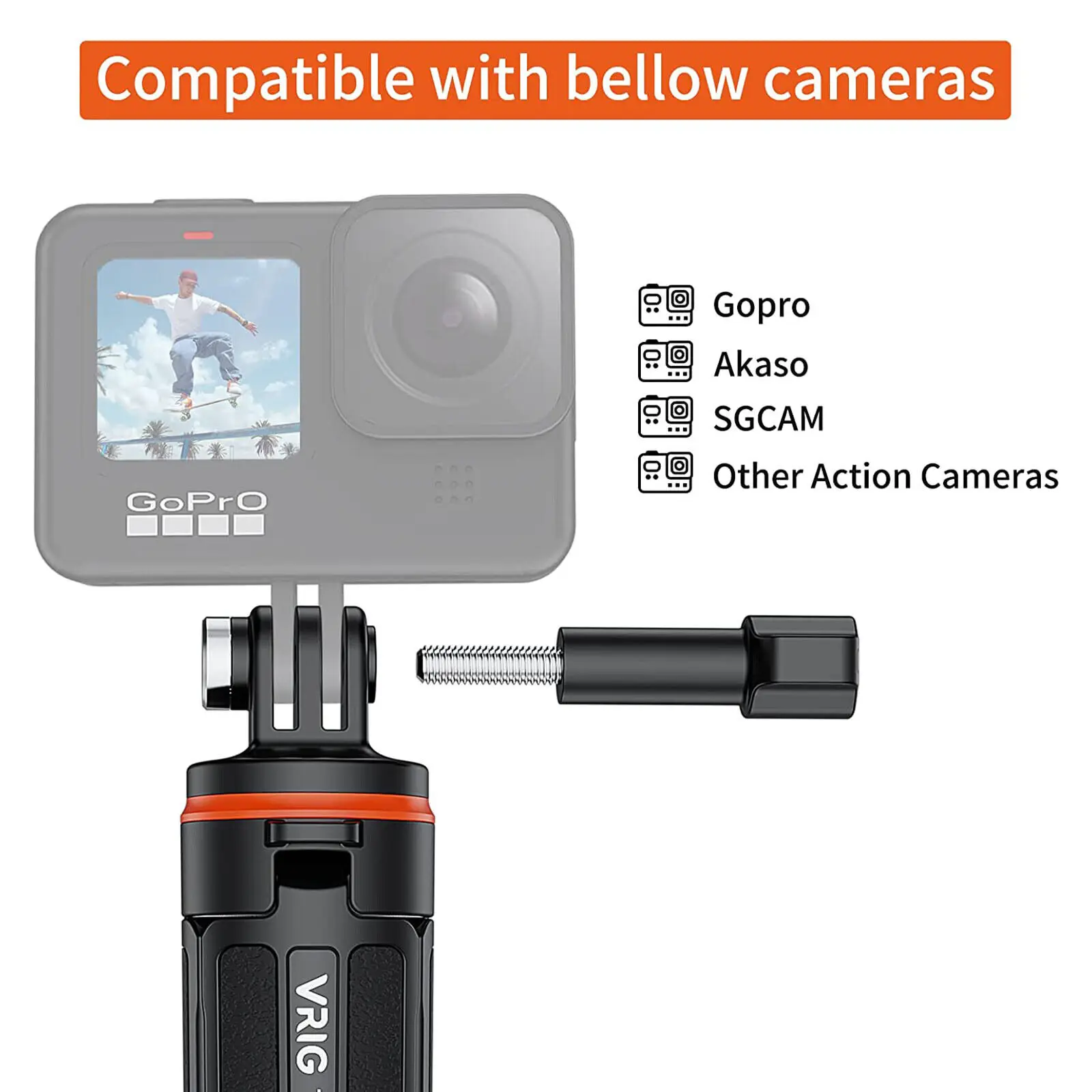 Штатив для селфи выдвижная тренога Insta360 X3 GoPro Max Hero 10 9 8 7 6 5 4