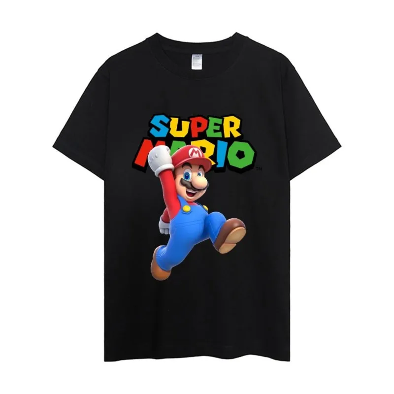 MINISO M-Mario Super Bros Футболка мужская парная комбинированная одежда с коротким рукавом