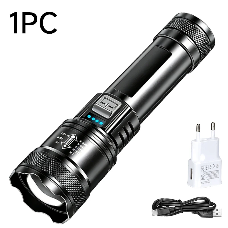 

Тактический светодиодный фонарь 1000000 Лм USB зарядка