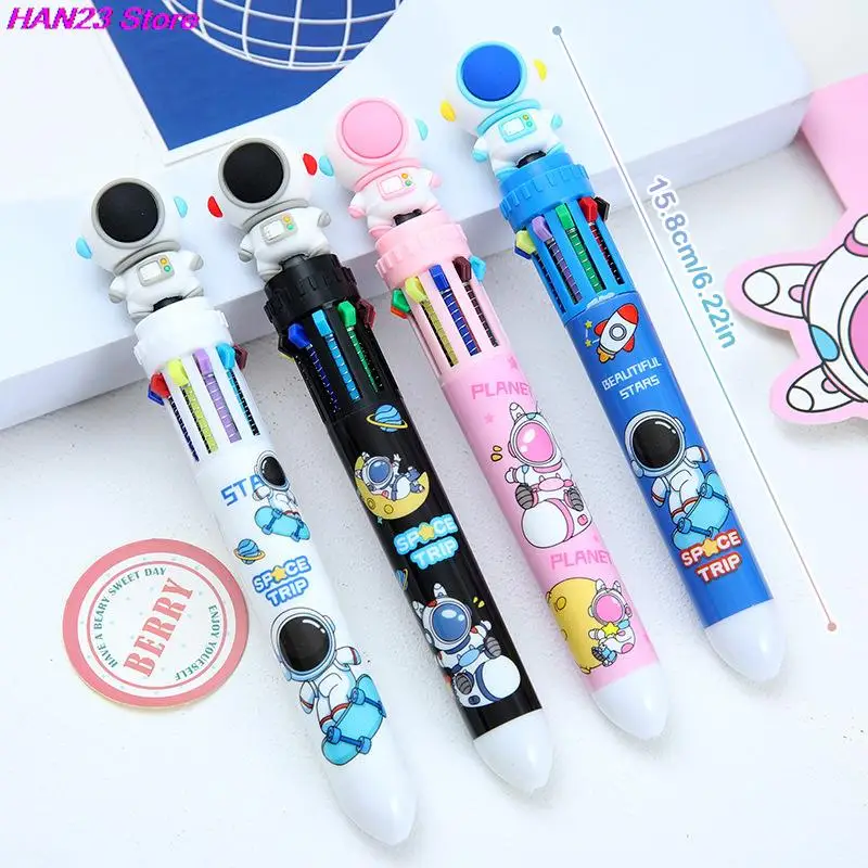 

Женская разноцветная шариковая ручка, стильная цветная ручка с мультяшным рисунком, школьные канцелярские принадлежности, многофункциональный подарок