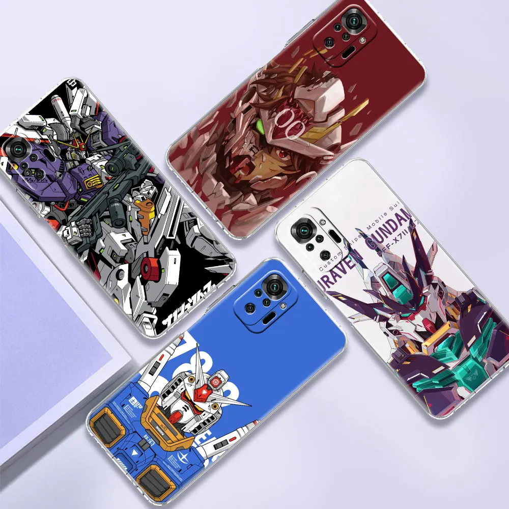 

Gundam Mecha Phone Case For Xiaomi Redmi Note 11 10 9 8 Pro 9S 10S 9A 9C Shockproof K40 8T 7 9T TPU Silicone Soft Cover Lunda