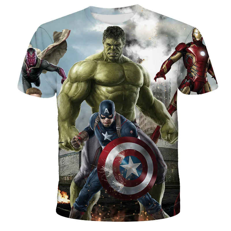 

3D Printed Hulk Tshirt Cartoon Teen Clothing Toddler Boys Tops T Shirt Kids Summer Boys Oversized Tshirt Baby Clothes 4t-14t