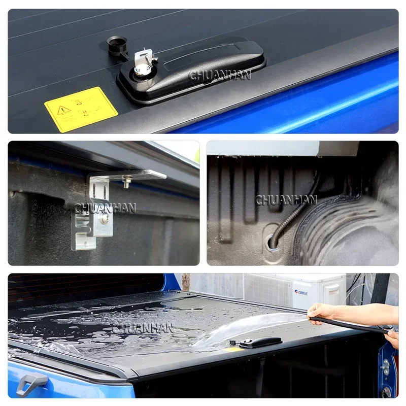 Жесткая алюминиевая выдвижная роликовая крышка свернутая hilux vigo tonneau для isuzu dmax ford