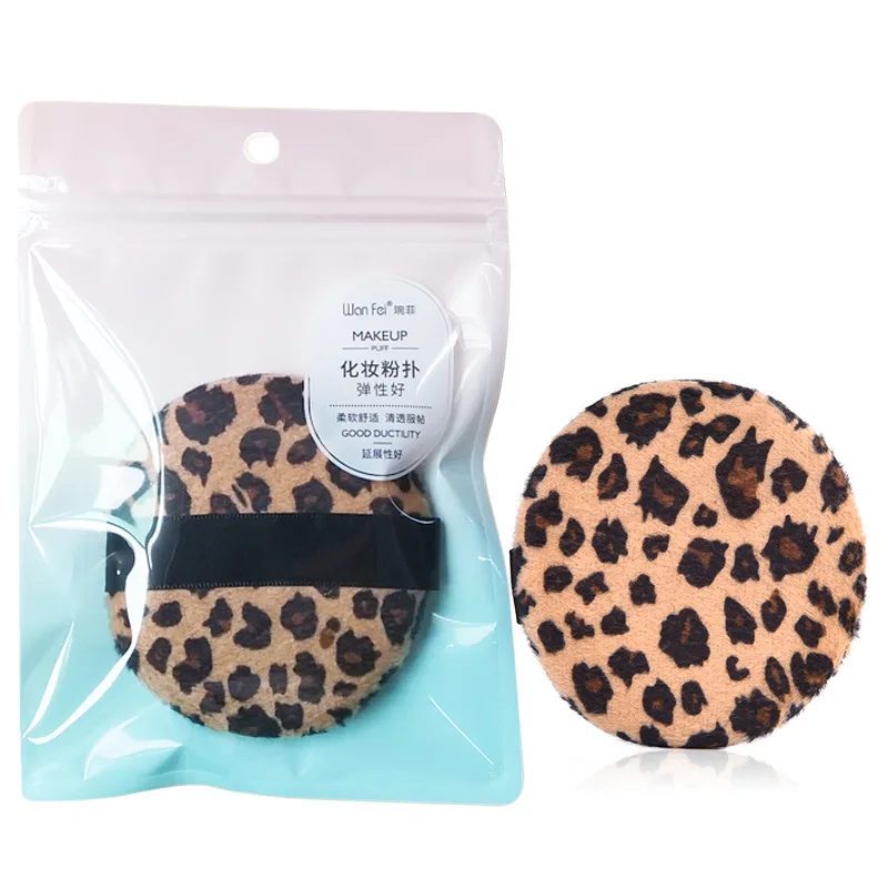 

1 pcs Professional Round Shape BB Cream Powder Puff Portable Soft Cosmetic Puff Makeup Foundation Sponge For Women Leopard print
