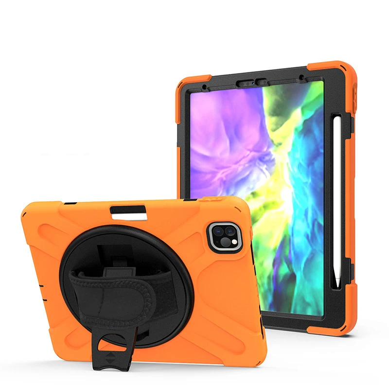 

Silicone Cover with Pen Slot and Kickstand for iPad Pro 11 4th 2021 2020 2018 Shockproof Case for iPad Air 4 Air 5 Kids Cover