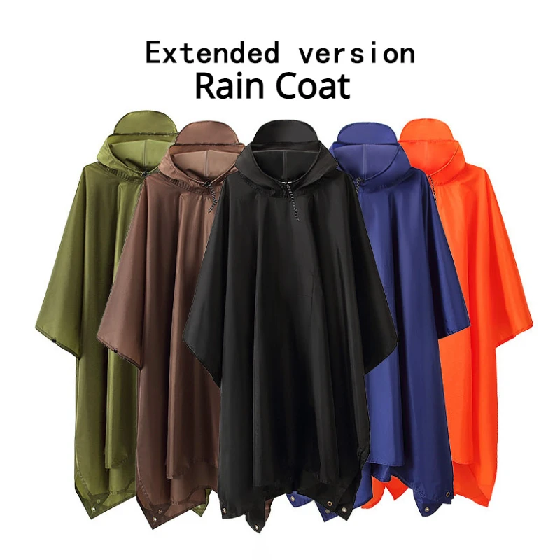 

Multifunctional Waterproof Riding Rain Coat Outdoor Camping Fishing Picnic Tarp Rain Shelter Rain Hunt Jacket Emergency Tool