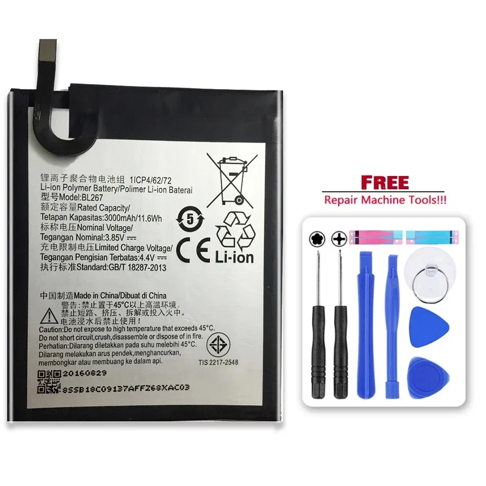 Аккумулятор BL267 BL272 для Lenovo Vibe K6 K33a48 K33b36 K33b37 (не K33A42) Power/K6 K33A42 XT1662 K3