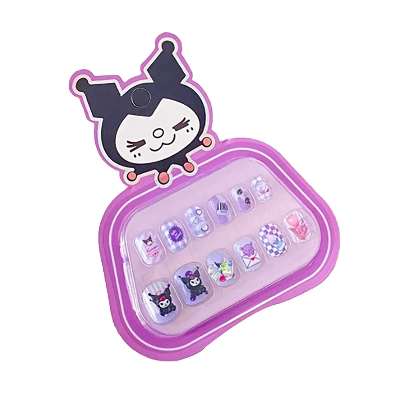 Sanrio Hello Kitty детские наклейки для ногтей милые самоклеящиеся нашивки Kuromi Cinnamoroll