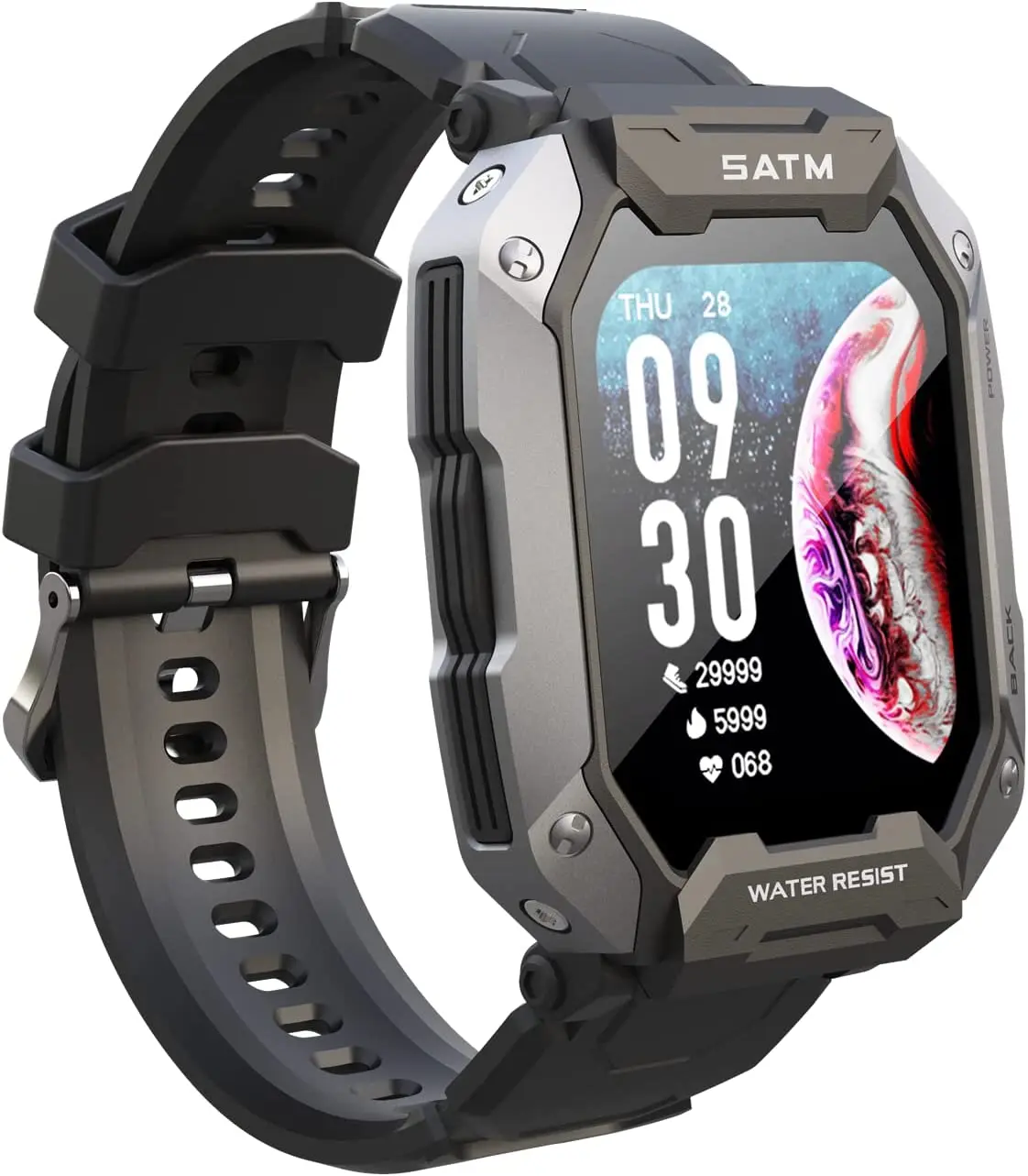 

Sports Smart Watch for Men IP68 Waterproof Fitness Tracker Heart Rate Blood Pressure Sleep Monitor, 1.71" Big Screen Compatible