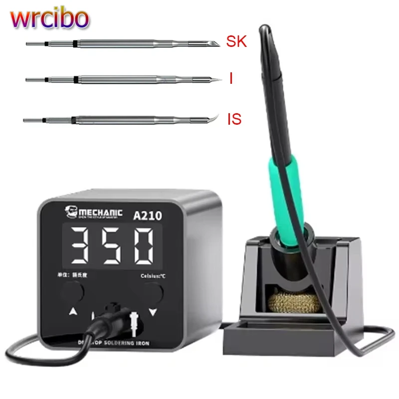 Настольная Интеллектуальная Электрическая паяльная станция MECHANIC A210 для ремонта