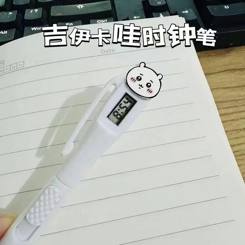 3 шт. MINISO chiikawa часы ручка черная usagi экзамен Ручка Push-Тип hachiware Аниме Фигурка kawaii