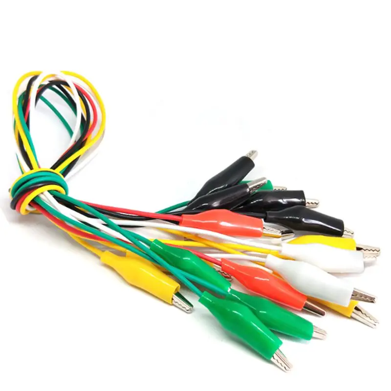 

Double ended crocodile clip with wire test line maintenance link line length 50CM, 10 pieces, a bundle of small crocodile clips