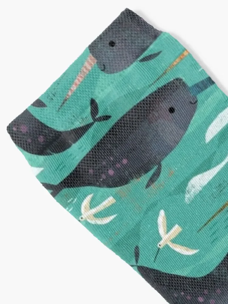 Носки Narwhals и Narbirds чулки мужские с пальцами спортивные забавные подарочные носки