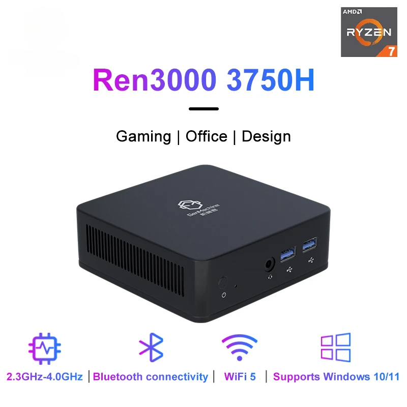 Mini Pc Amd Ryzen 7 3750H Cpu Windows 10/11 Ddr4 Ren3000 3750H Desktop Usb Wifi 5 1000M Amd Nuc Mini Computer Da Gioco Desktop