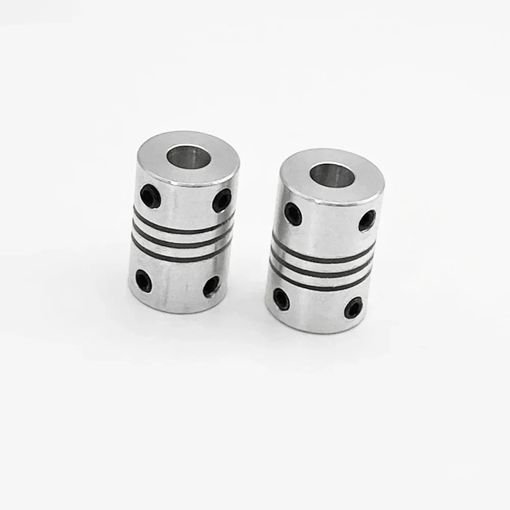 Фото Гибкая алюминиевая муфта Beicai D15L20 (2 шт.) для шаговых двигателей с отверстиями 2/3/3.17/4/5/6/7/8 мм, для энкодеров шаговых двигателей и гравировальных станков №2