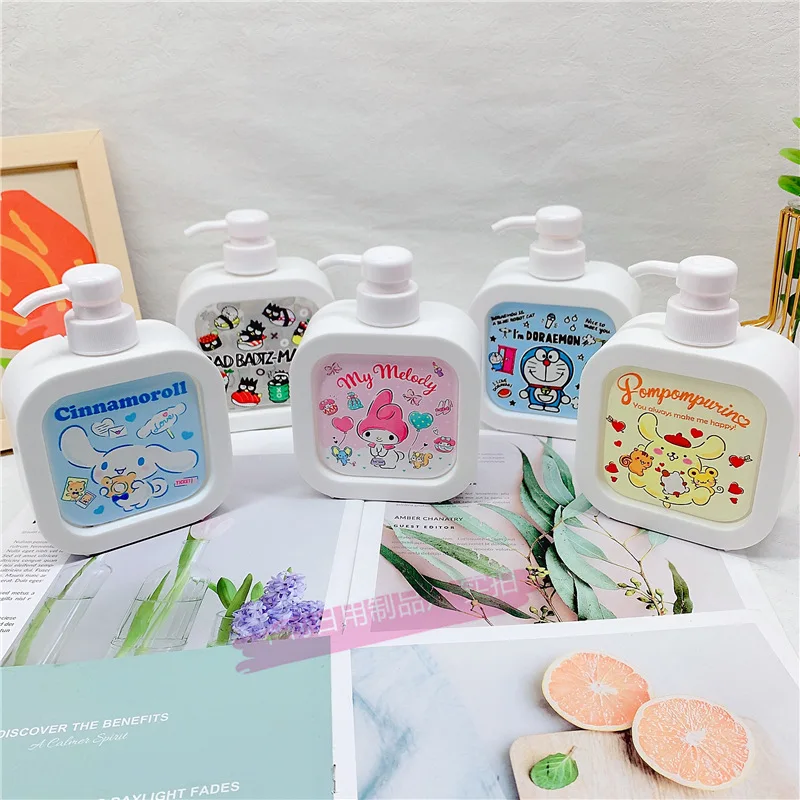 

Sanrio Kawaii Cinnamoroll Kuromi Mymelody Cartoon Large Capacity Press Bottling Cute Toys for Girls Gifts