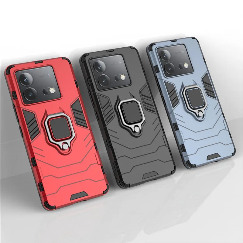 

For IQOO Neo8 Case Vivo IQOO Neo5 Neo6 Neo7 Neo8 Pro Cover ShockProof Hard Armor Finger Ring Protective Bumper For IQOO Neo8 Pro