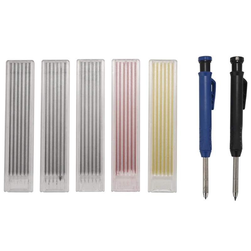 

2 шт. строительные карандаши и 30 шт. сменных стержней, твердые искусственные строительные инструменты для маркеров, чернильный