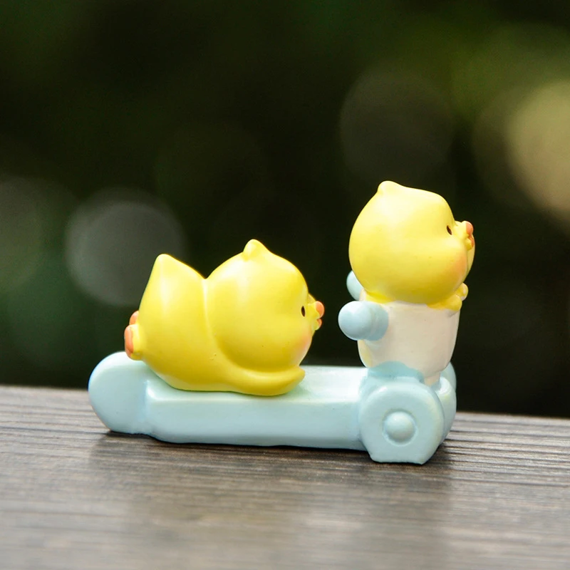 Автомобильные аксессуары милые мини-смола курица украшение интерьера