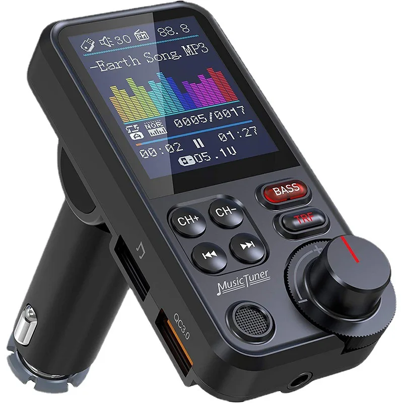 

Автомобильный MP3-плеер Автомобильный FM-передатчик HiFi Беспроводной Bluetooth 5.0 Автомобильный комплект Громкая связь Вызов AUX Музыкальный приемник Зарядное устройство QC3.0