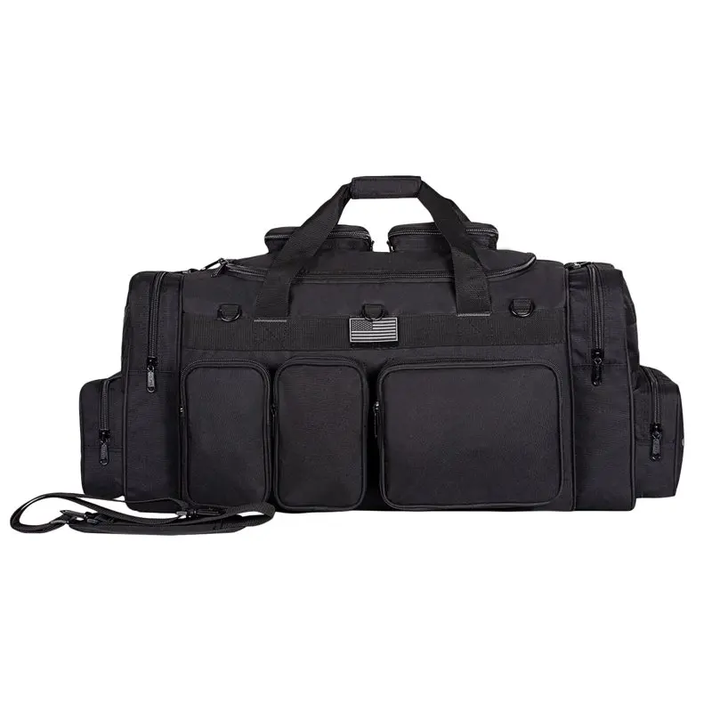 30 inch Tactical Duffel, Military Gun Range Travel Gym Bags Black