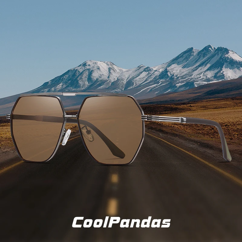 

Солнцезащитные очки Мужские Женские coolпанды, металлическая оправа, Поляризованные, для водителей, большой размер UV400, 2023