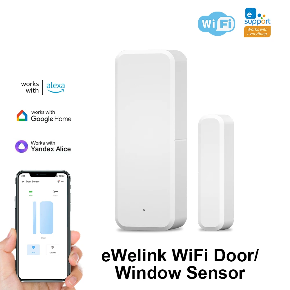 

Wi-Fi датчик открытия двери и окна EWeLink