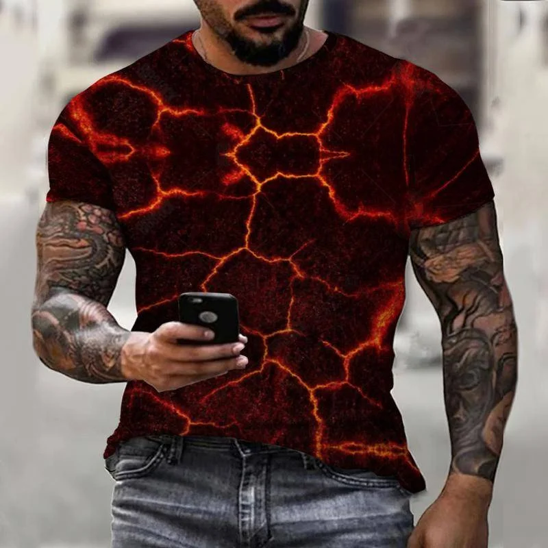 Мужская футболка с коротким рукавом абстрактный Повседневный Топ 3D-принтом