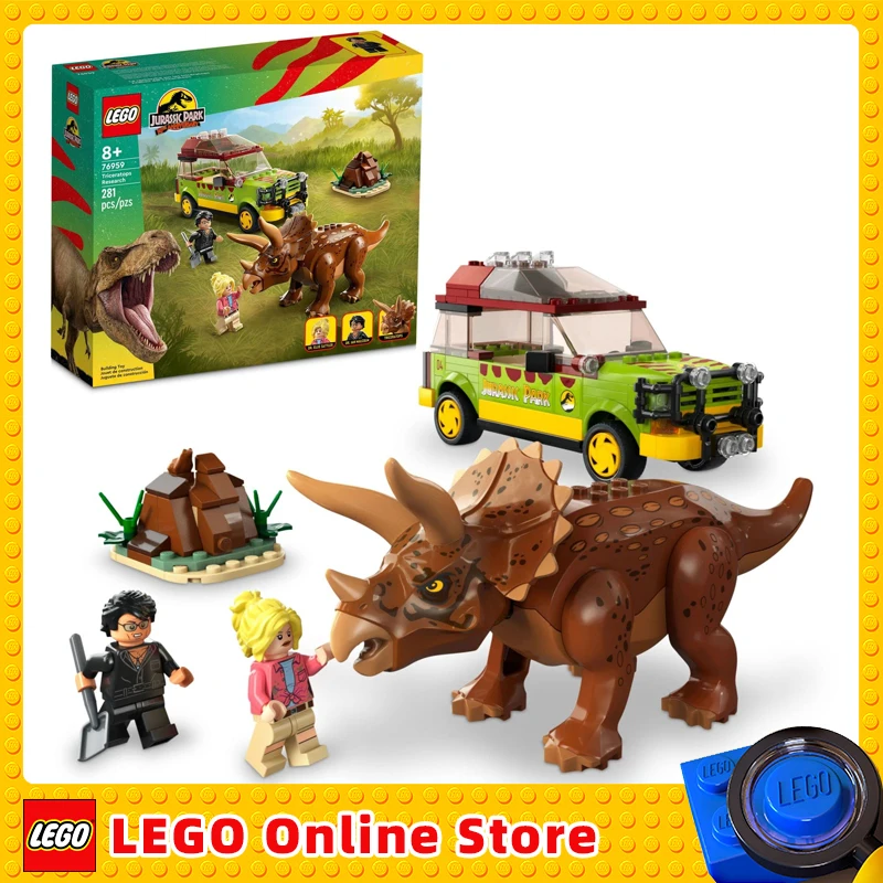 

LEGO Jurassic Park Triceratops Research 76959 Jurassic World Fun Summer Toy Birthday Gift Idea Buildable Ford Explorer Car Toy