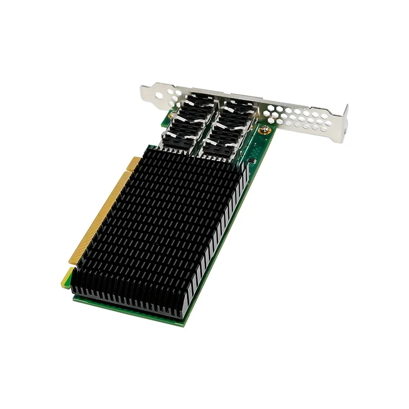 Фото Двухпортовая плата контроллера Ethernet 100GbE QSFP28 с чипом Mellanox ConnectX-5, PCIe4.0 X16, модель MCX556A-EDAT, для серверной сети RDMA IB. №3