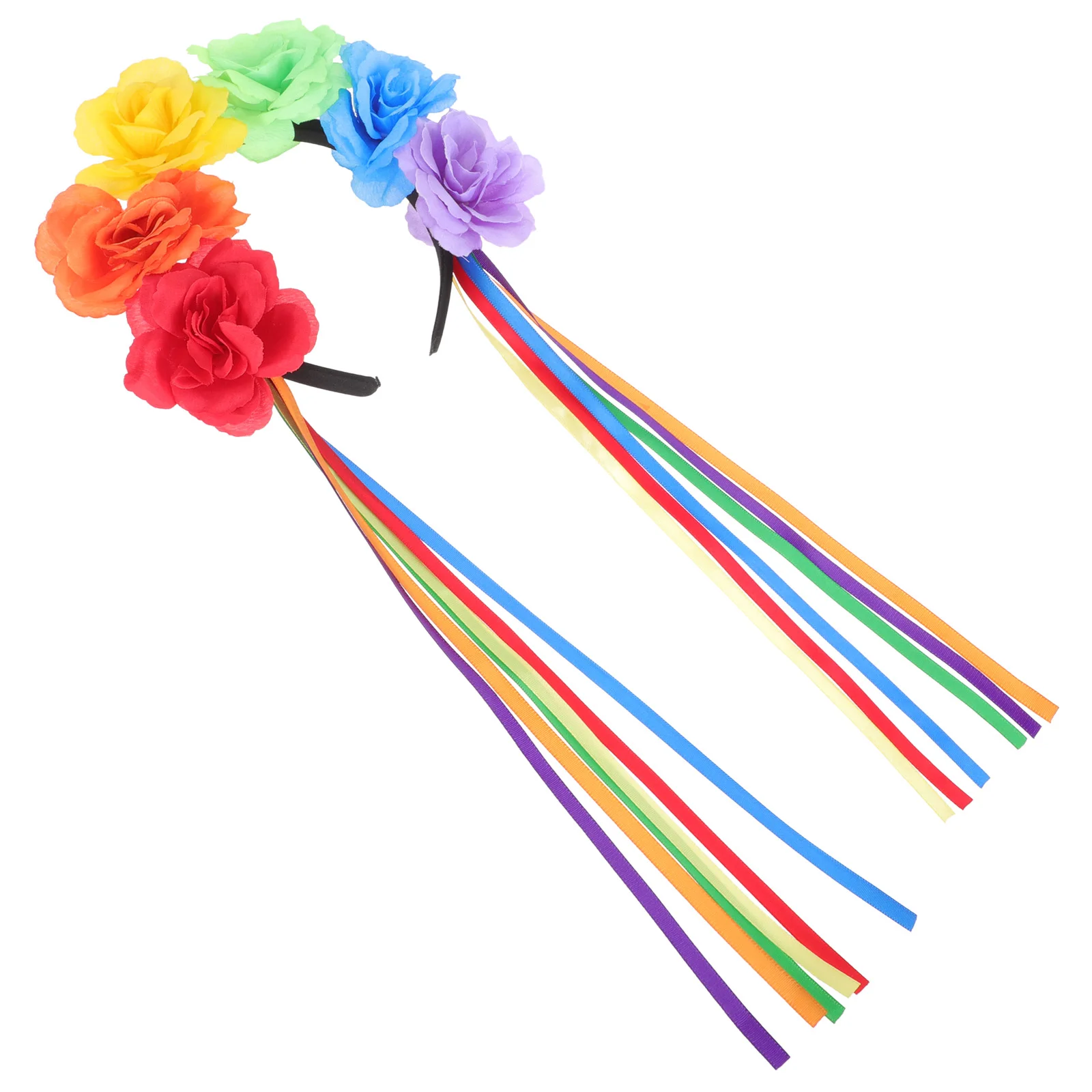 

Gay Flower Headband Pride Girl Hair Hoop Costume Cosplay Rainbow Month Accessories Girls Festival Headbands