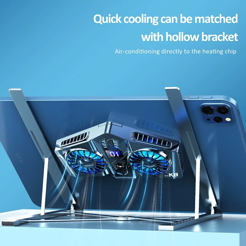Universal Magnetic Semiconductor Mobile Phone Cooler Dual Cooling Fan Radiator Rapid Heat Sink For Laptop Ipad Phone Macbook Pro